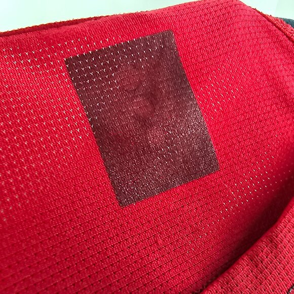 The North Face Shirt Mens Medium Gray Red Performance Outdoors Crew Neck Hiking - Picture 13 of 16